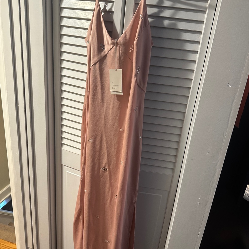 Pink Midi Dress with gems